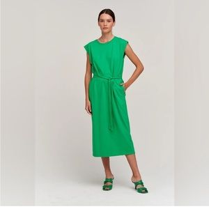 NWT Velvet by Graham & Spencer Column dress with belt and mini shoulder pads